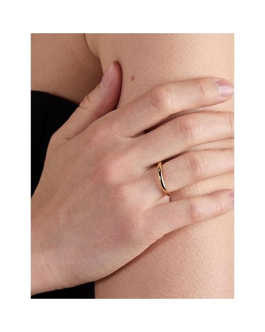 Astrid & Miyu Metallic Essential Stacking 18Ct-Plated Sterling- Ring