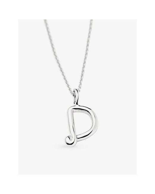 Missoma Metallic Curly Molten Mini Initial D-Plated Sterling- Necklace