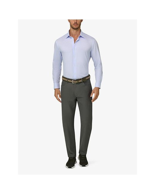 Boggi Blue Regular-Fit Jersey Shirt for men