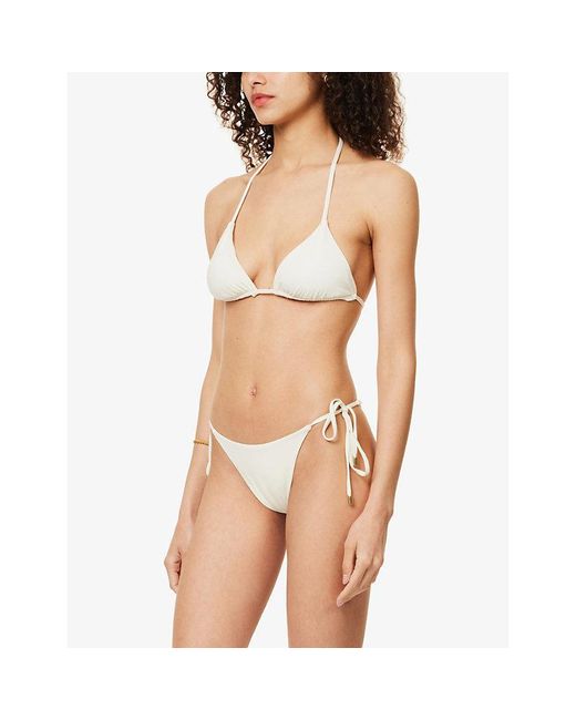 Cheap Monday White Palma Triangle Bikini Top
