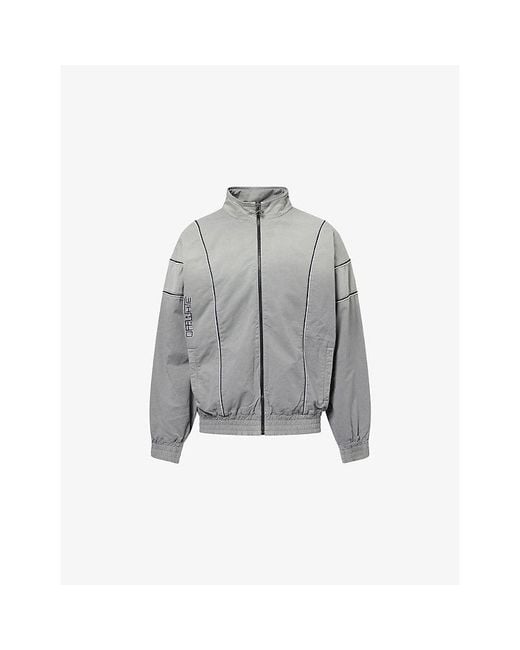 Off-White c/o Virgil Abloh Gray Offline Gradient Track Cotton Jacket for men