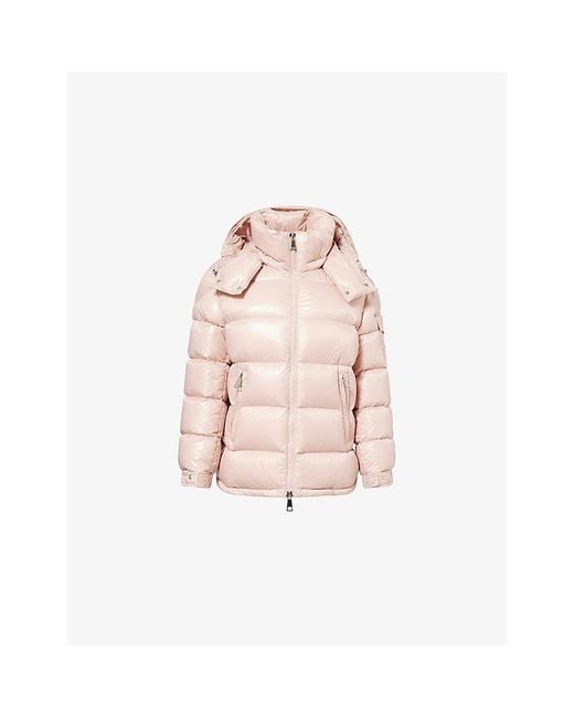 Moncler Pink Maire Quilted Shell-Down Jacket