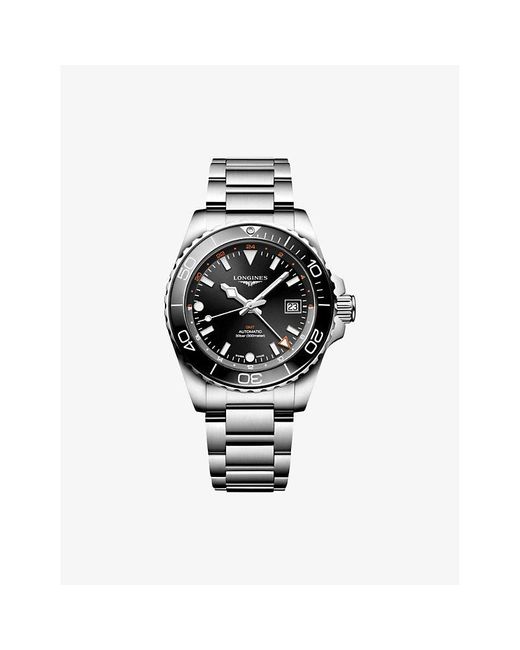 Longines Metallic L3.790.4.56.6 Hydroconquest Gmt Stainless-Steel Automatic Watch for men