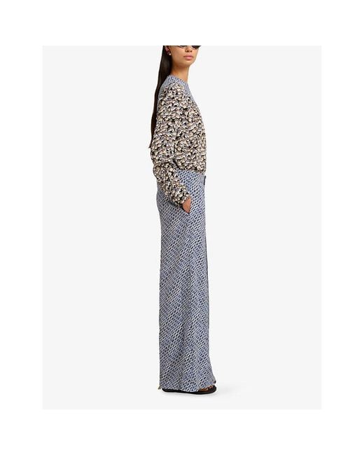 Marni Multicolor Printed Crepe De Chine Silk Top
