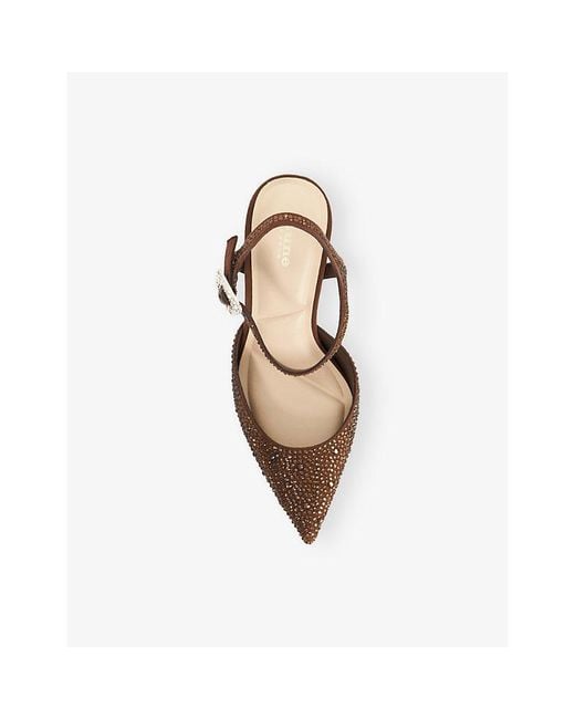Dune White Compliments Crystal-Embellished Courts