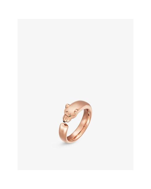 Cartier White Panthère De 18Ct Rose- And Tsavorite Garnet Ring