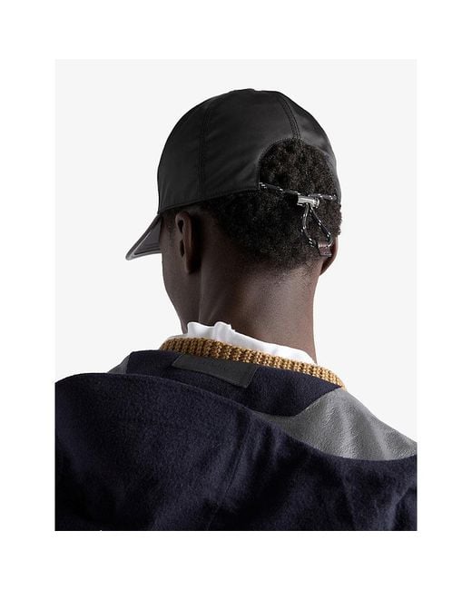Prada Black Speedrock Re-Nylon Baseball Cap for men