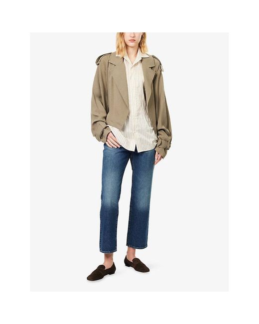 FRAME Blue The Hang Straight-Leg Denim Jeans