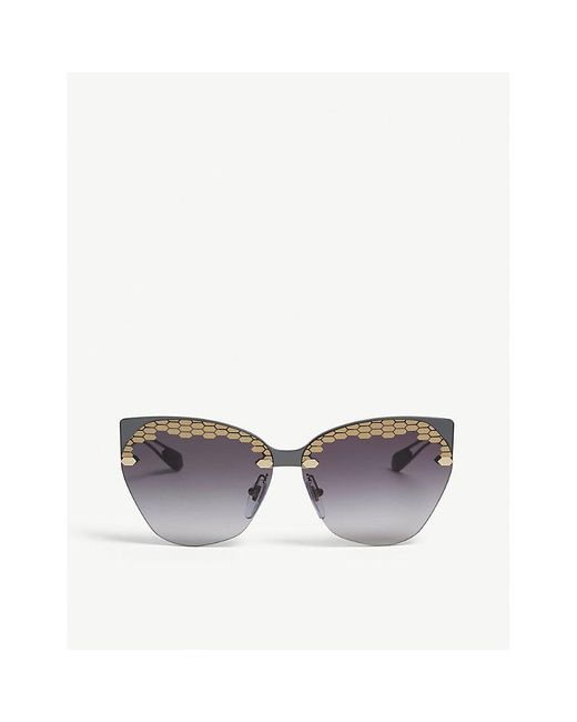 BVLGARI Gray Bv6107 Irregular-frame Sunglasses