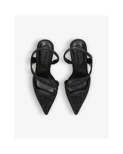 Carvela Kurt Geiger Symmetry Jewel-embellished Heeled Court Shoes in Black  | Lyst