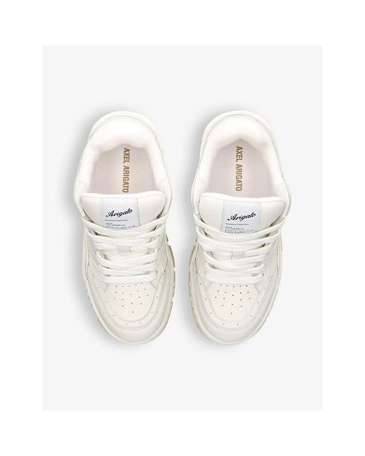 Axel Arigato White Area Lo Brand-patch Leather And Recycled Polyester Mid-top Trainers