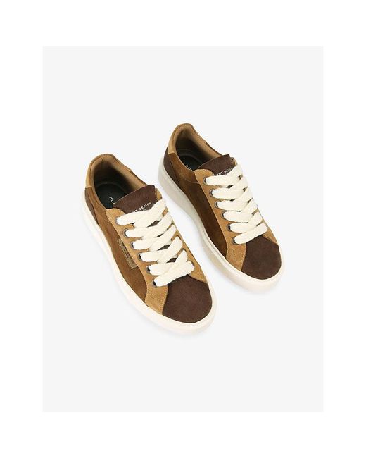 Kurt Geiger Brown Albion Suede Trainers for men