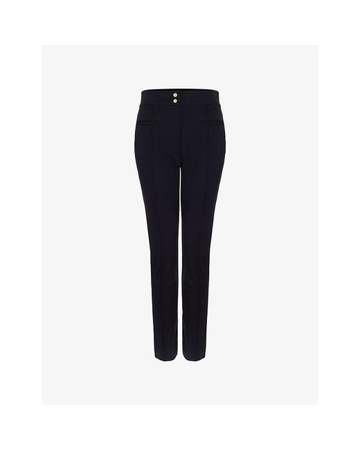 Phase Eight Blue Keri Ponte Zip-Hem Skinny-Fit Woven Trousers
