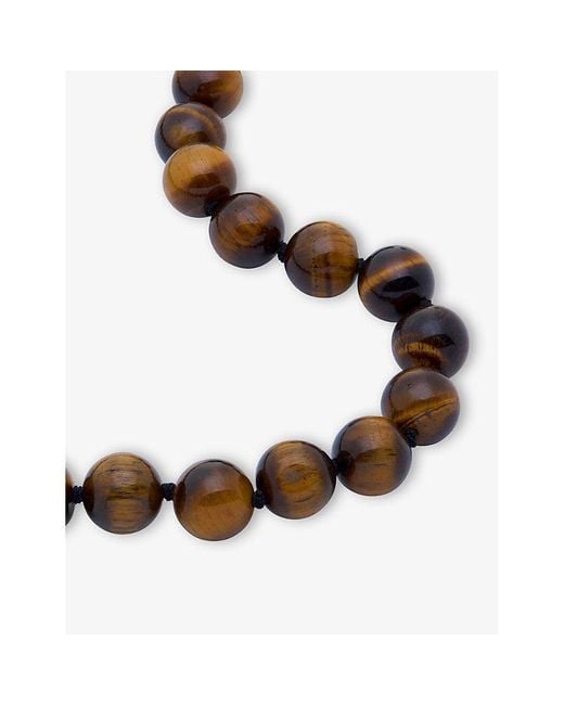 Monica Vinader Metallic Kate Young 18Ct Vermeil And Tiger's Eye Necklace