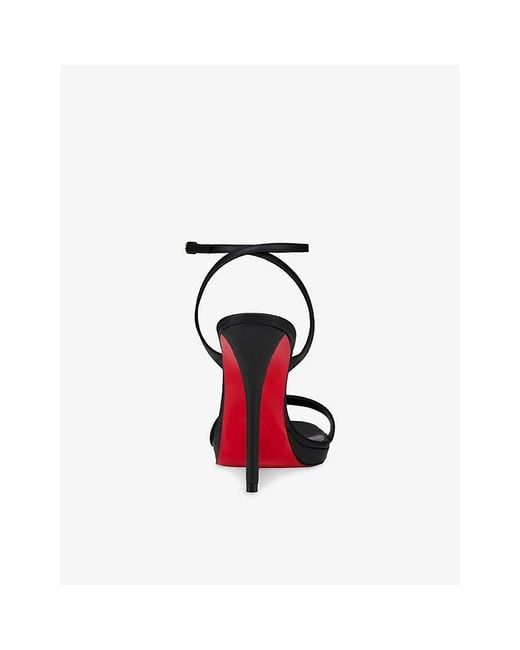 Christian Louboutin Black Miss Z 120 Leather Heeled Sandals