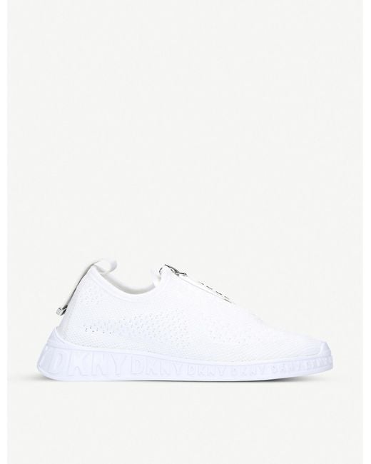 DKNY White Melissa Neoprene Trainers