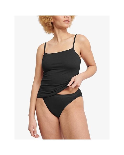 Sloggi Black Ever Ease Tai High-Leg Stretch-Cotton Briefs