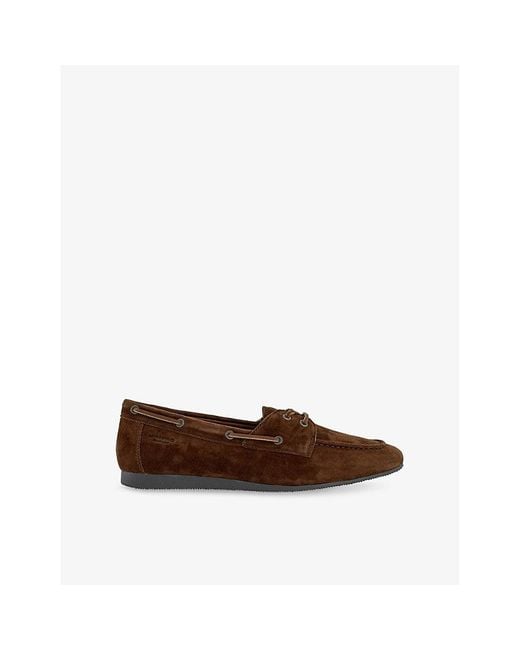 Vagabond Brown Hillary Suede Boat Shoes