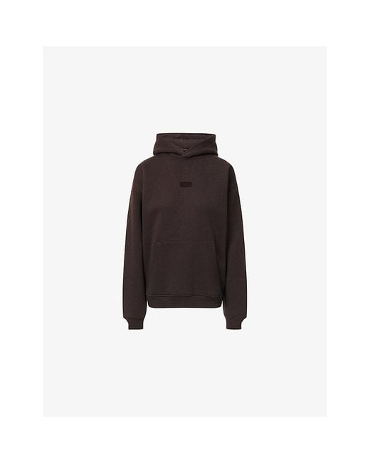 WE Are Tala Black Outdoors Graphic Oversized Cotton-Jersey Hoody