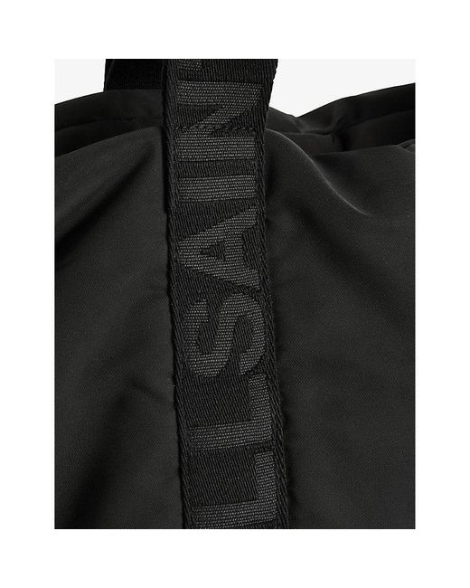 AllSaints Black Esme Jacquard-strap Recycled-polyester Tote Bag