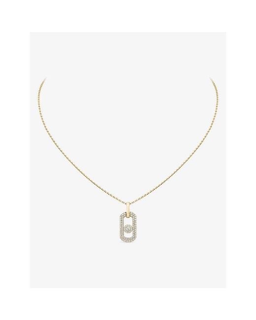 Messika Metallic So Move Pave 18Ct And 0.55Ct Diamond Necklace