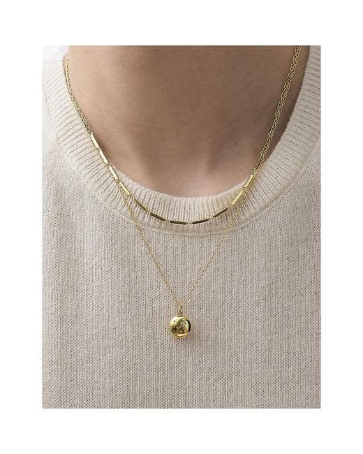 Astley Clarke Metallic Tiny Star Mini Biography 18Ct And Lab-Grown Sapphire Locket Necklace