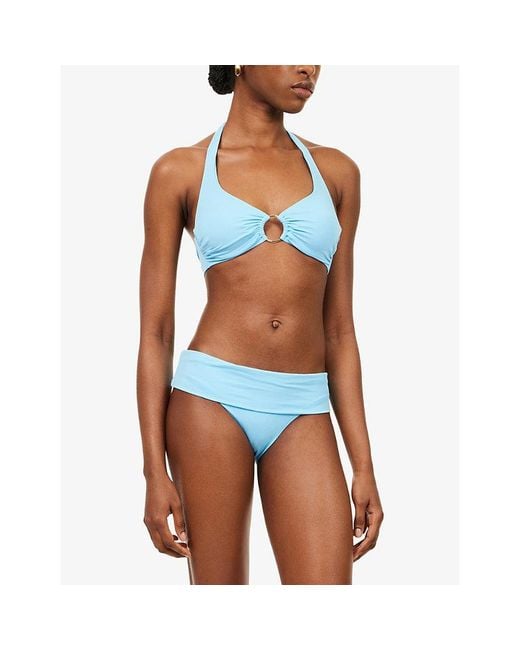 Melissa Odabash Blue Brussels Hipster Bikini Bottoms