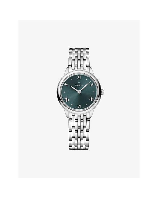 Omega Metallic De Ville Prestige Stainless-Steel Quartz Watch 27.5Mm