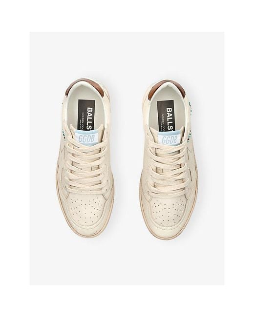 Golden Goose Deluxe Brand Natural Ballstar 12496 Leather Trainers