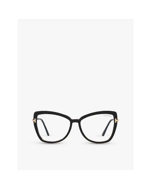 Tom Ford Multicolor Tr001665 Ft5882-b Butterfly-frame Acetate Glasses