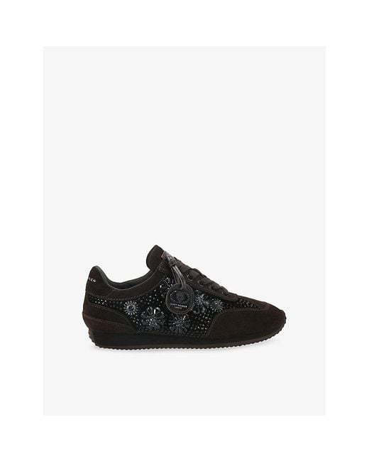 Kurt Geiger Black Chelsea Jewel Woven Trainers