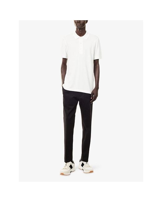 Tom Ford White Short-Sleeve Piquet Cotton-Blend Polo Shirt for men