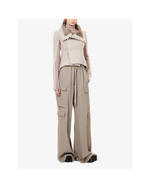 Rick Owens Natural Naska Buttoned Wool-Blend Jacket