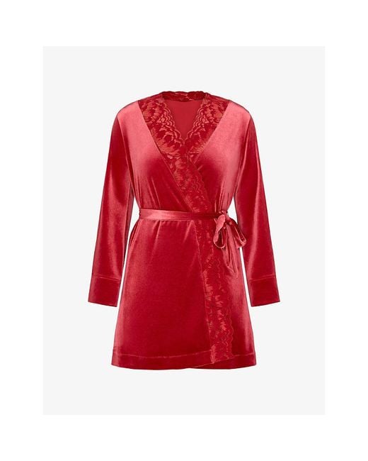 Savage x Fenty Red Rush Velvet Short Robe