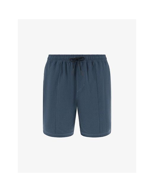 Boggi Blue Drawstring-Waist Technical Swim Shorts for men