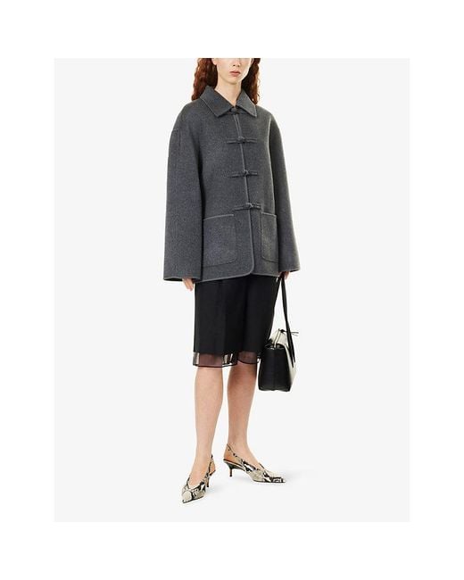 RÓHE Frames Gray Pankou Brushed Wool Jacket