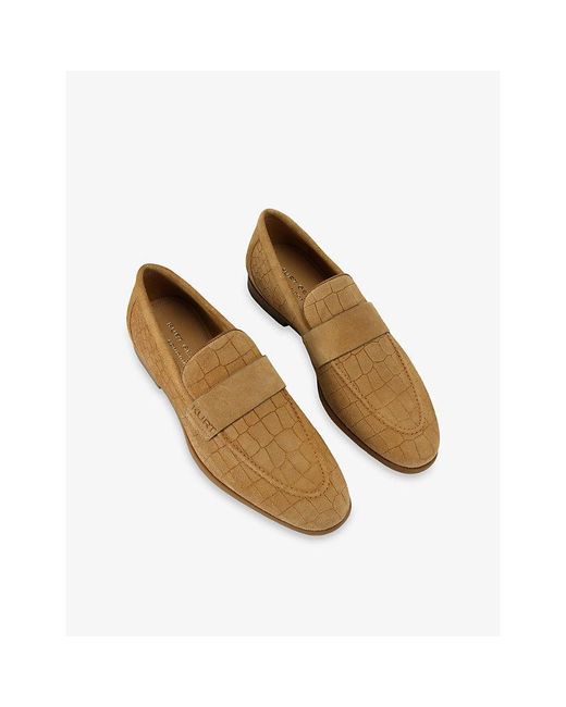 Kurt Geiger Natural Aldgate Flex Suede Loafers for men