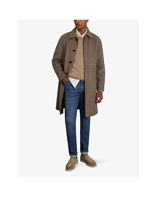 Reiss Blue Maddison Mid-Wash Tapered-Leg Slim-Fit Denim-Blend Jeans for men