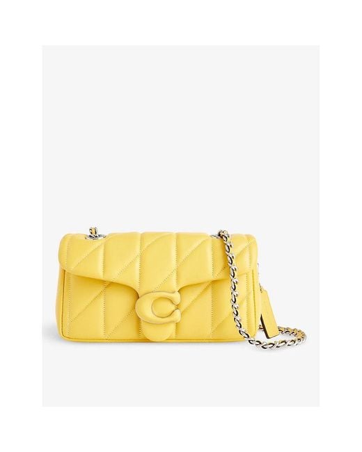 COACH Yellow Cary Tabby Leather Cross-body Bag