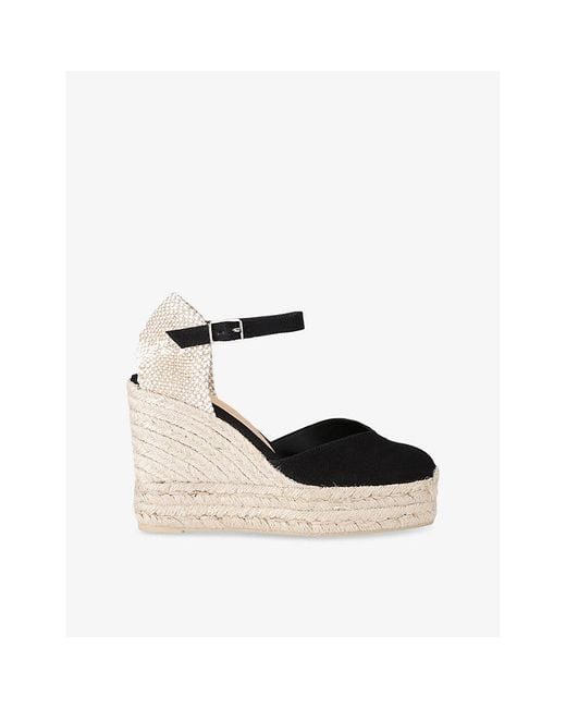 Castaner Black Chiara Lace-Up Cotton-Canvas Espadrilles