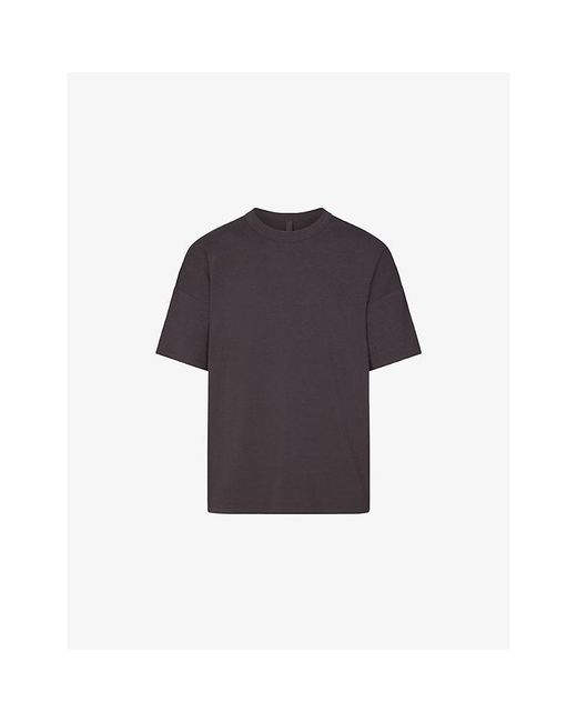 Skims Blue Lounge Relaxed-Fit Cotton-Blend Jersey T-Shirt for men