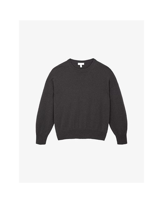 The White Company Gray Crewneck Relaxed-Fit Cashmere Jumper