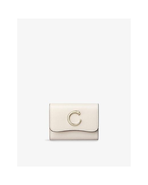 Cartier White Panthère De Mini Leather Wallet
