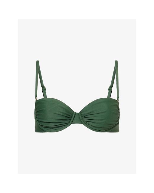 VERANDAH Green Corset Bikini Top