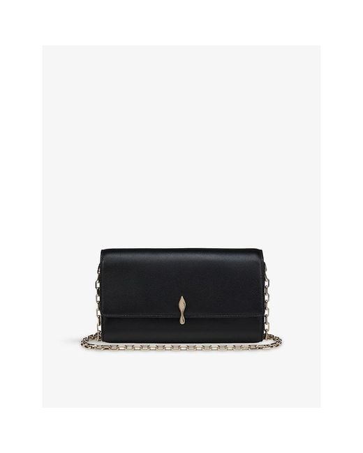 Christian Louboutin Black Bettina Leather Wallet-On-Chain