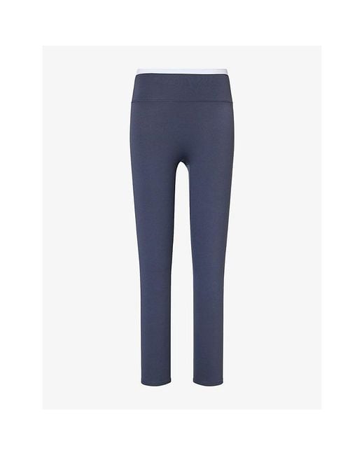 ADANOLA Blue Ultimate Double-Layered Workout Leggings