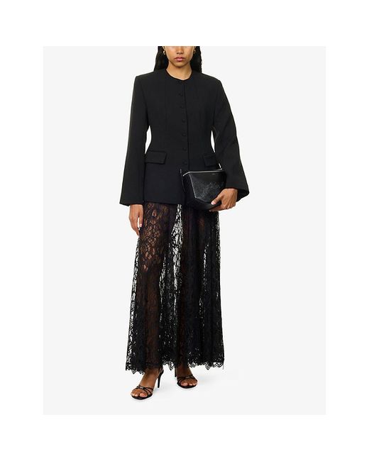 Camilla & Marc Black Elaris Lace Maxi Skirt