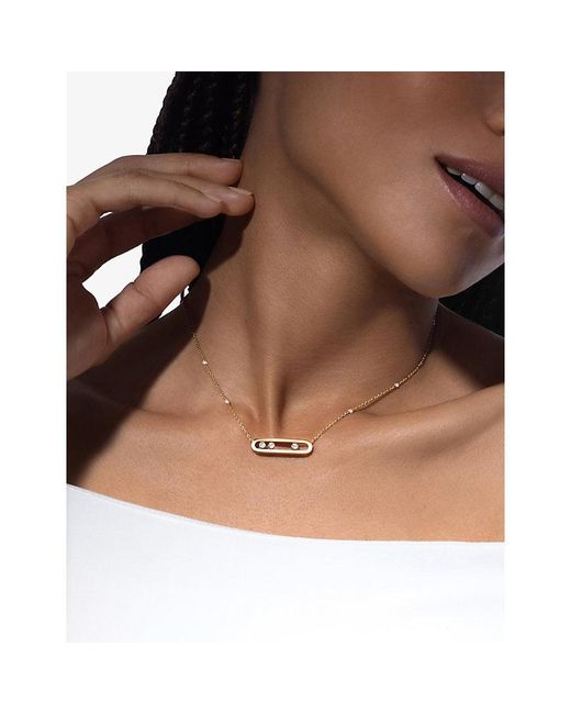 Messika Metallic Move Classique 18Ct And 0.03Ct Diamond Necklace