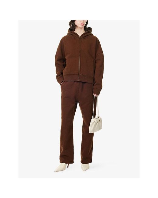 Entire studios Brown Straight-Leg Relaxed-Fit Cotton Jogging Bottoms