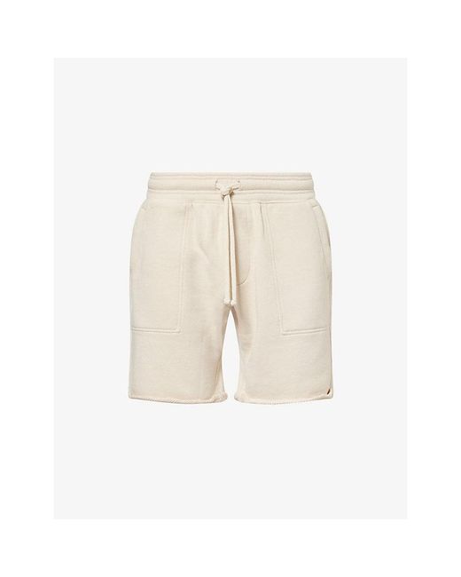 PAIGE Natural Ruiz Raw-Hem Cotton-Jersey Shorts for men